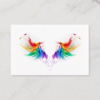 Fluffy Rainbow Wings Loyalty Card