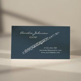 Flute Navy Blue Elegant Professional