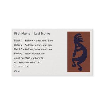 Flute Playing Kokopelli Figure - Black on Red
