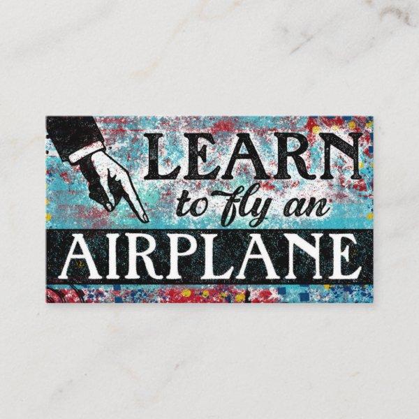 Fly An Airplane Lessons - Aqua Blue