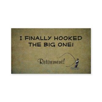 Fly Fishing Hooked Big One | Retirement Contact Calling Card