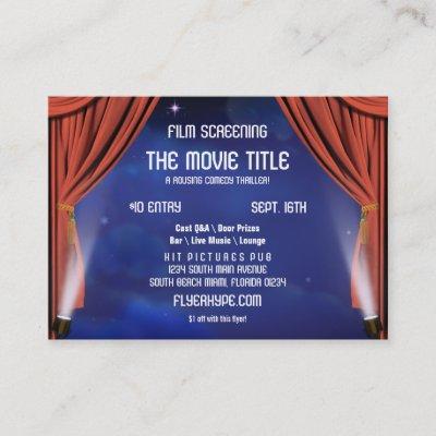 Flyer Hype Curtain Stage Cinema Film Screening