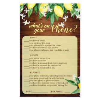 FLYER PAPER Wood Lemon Blossom Greenery Game