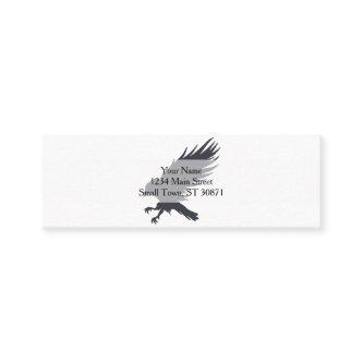 Flying black raven - Choose background color Mini