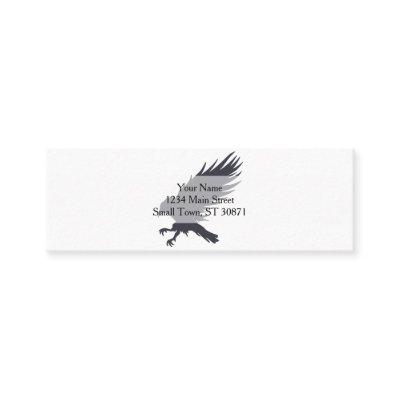 Flying black raven - Choose background color Mini