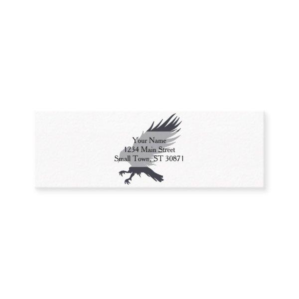 Flying black raven - Choose background color Mini