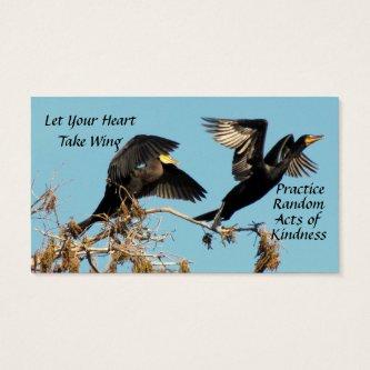 Flying Cormorants Random Acts of Kindness Card