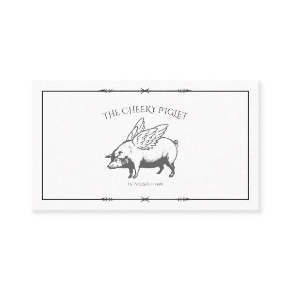 Flying Pig With Wings Logo