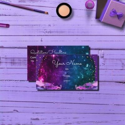 Flying  purple saucers  in the artistic galaxy
