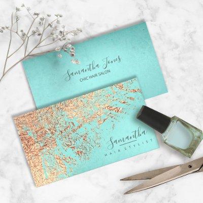 Foil Abstract Gold Teal ID775