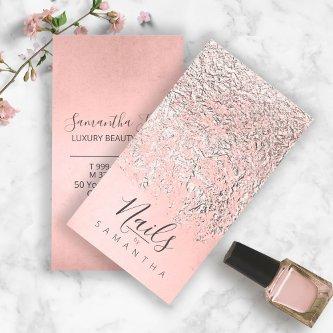 Foil Abstract Silver Rose Gold ID775
