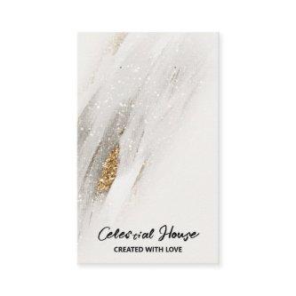Foil Fleck Grey And Gold Earring Cards
