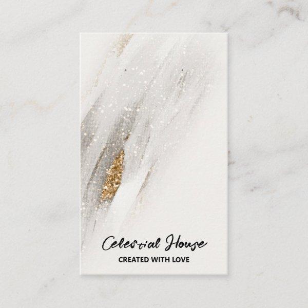 Foil Fleck Grey And Gold Earring Cards