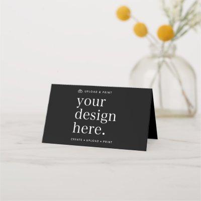 Folded Place Card Your Design Upload