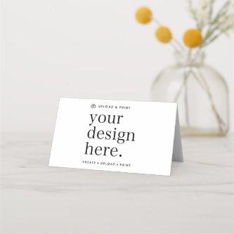 Folded Place Card Your Design Upload