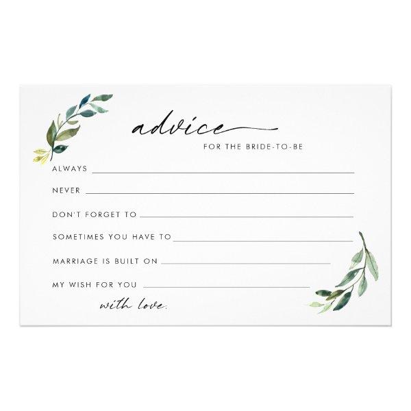 Foliage advice for the bride to be cards flyer