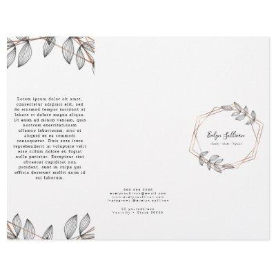foliage geometric frame brochure