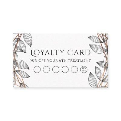 foliage geometric frame loyalty card