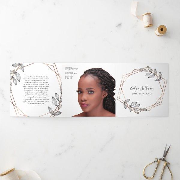 Foliage Geometric Frame Trifold Brochure