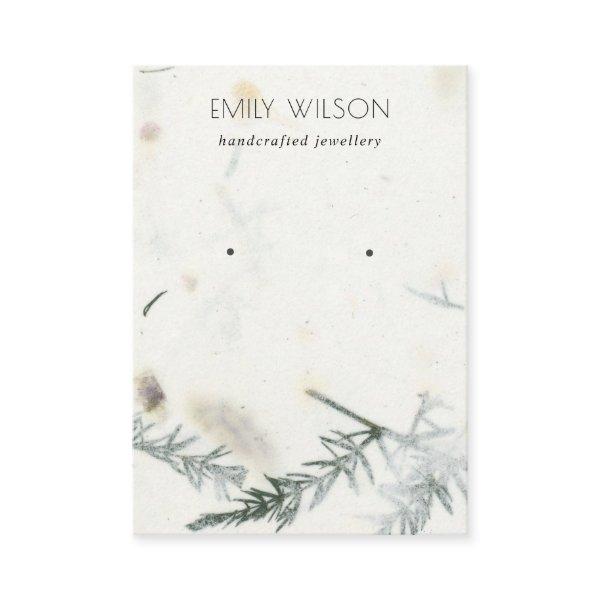 Foliage Handmade Paper Texture Earring Display