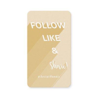 Follow, Like & Share Golden Social Media Photo