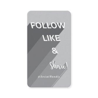 Follow, Like & Share Grey Social Media Photo