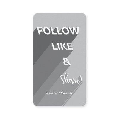 Follow, Like & Share Grey Social Media Photo