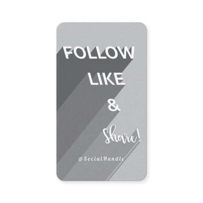 Follow, Like & Share Grey Social Media Photo