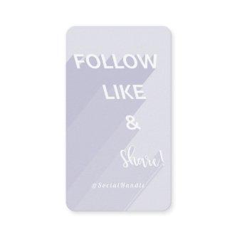 Follow, Like & Share Periwinkle Social Media Photo