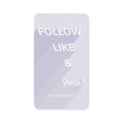 Follow, Like & Share Periwinkle Social Media Photo