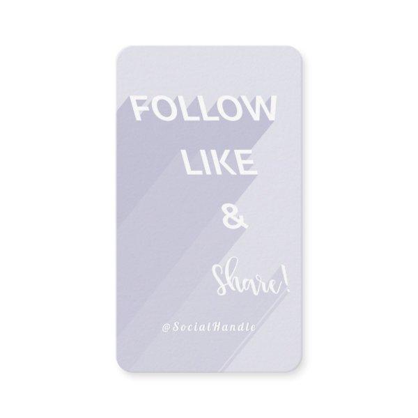 Follow, Like & Share Periwinkle Social Media Photo