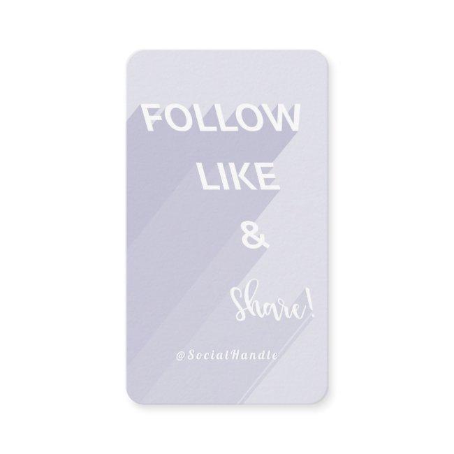 Follow, Like & Share Periwinkle Social Media Photo