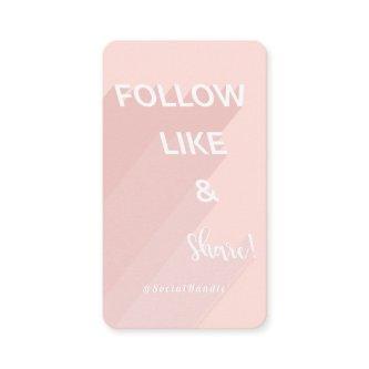 Follow, Like & Share Pink Social Media Photo