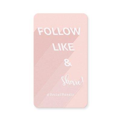 Follow, Like & Share Pink Social Media Photo