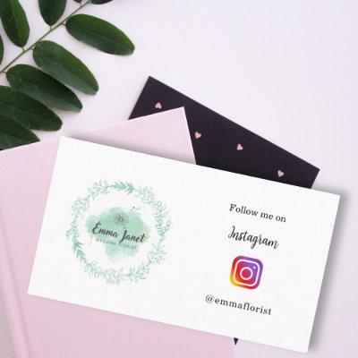 follow me Instagram business logo minimalist  Calling Card