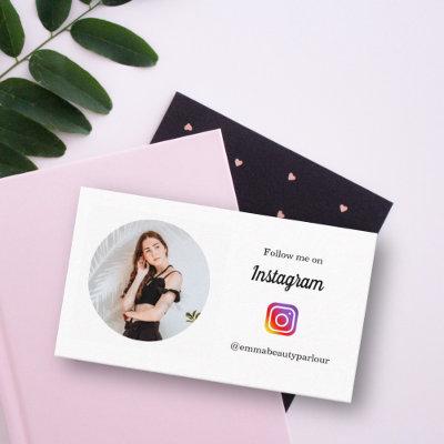 follow me Instagram business/personal minimalist Calling Card