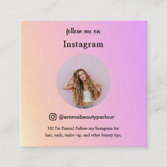 follow me Instagram business/personal trendy Calling Card
