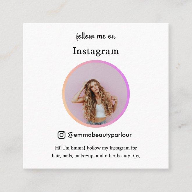 follow me Instagram business/personal trendy Calling Card