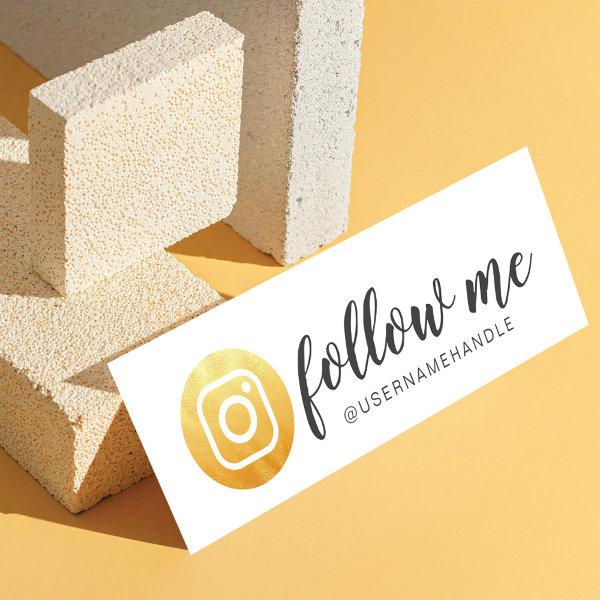 Follow Me Social Media Instagram Gold Mini