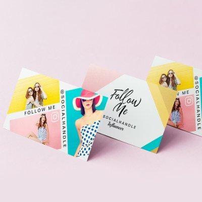Follow Me Trendy Social Media Photo Layout White