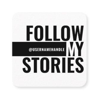 Follow My Instagram Stories Black Social Media Square