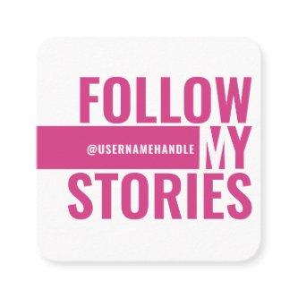 Follow My Instagram Stories Magenta Social Media Square
