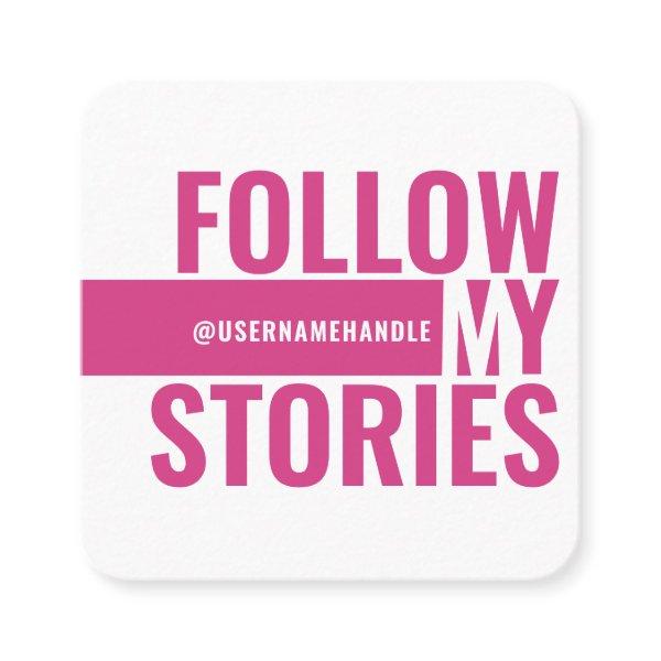 Follow My Instagram Stories Magenta Social Media Square