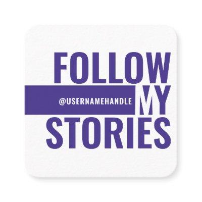 Follow My Instagram Stories Purple Social Media Square