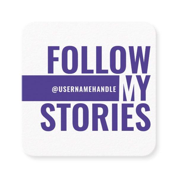Follow My Instagram Stories Purple Social Media Square