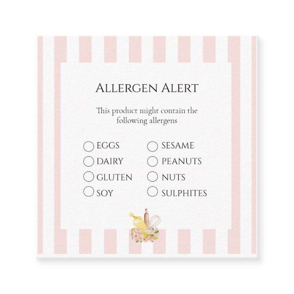 Food Safety Allergen Alert Card