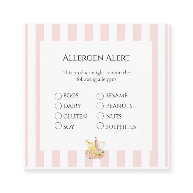 Food Safety Allergen Alert Card