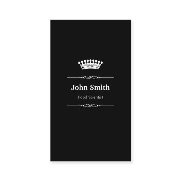 Food Scientist Elegant Royal Black White