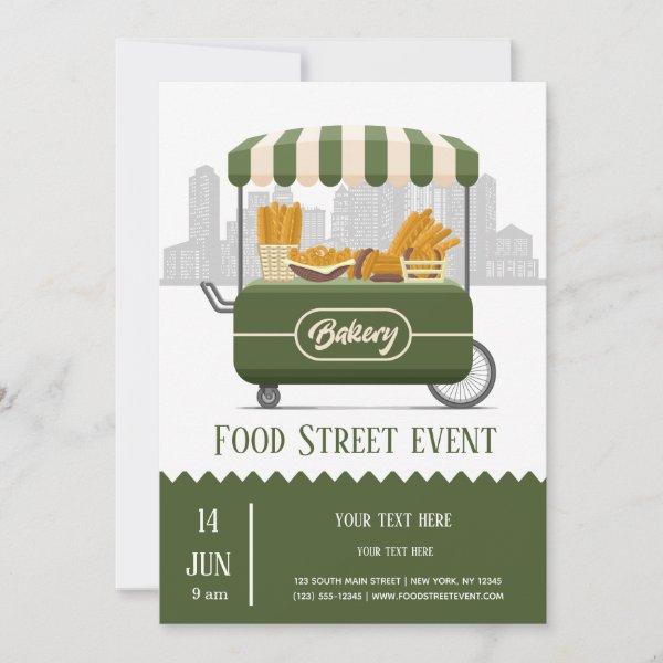 Food street bakery invitation