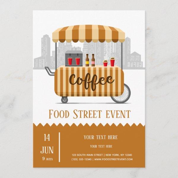 Food street coffee invitation